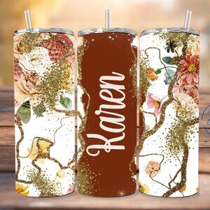 Personalized Fall Tumbler, Custom Autumn Tumbler, Fall Coffee Tumbler